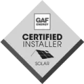 gaf solar logo b&w